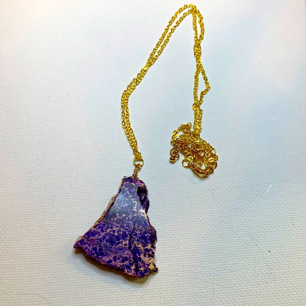Handmade dyed imperial jasper Necklace